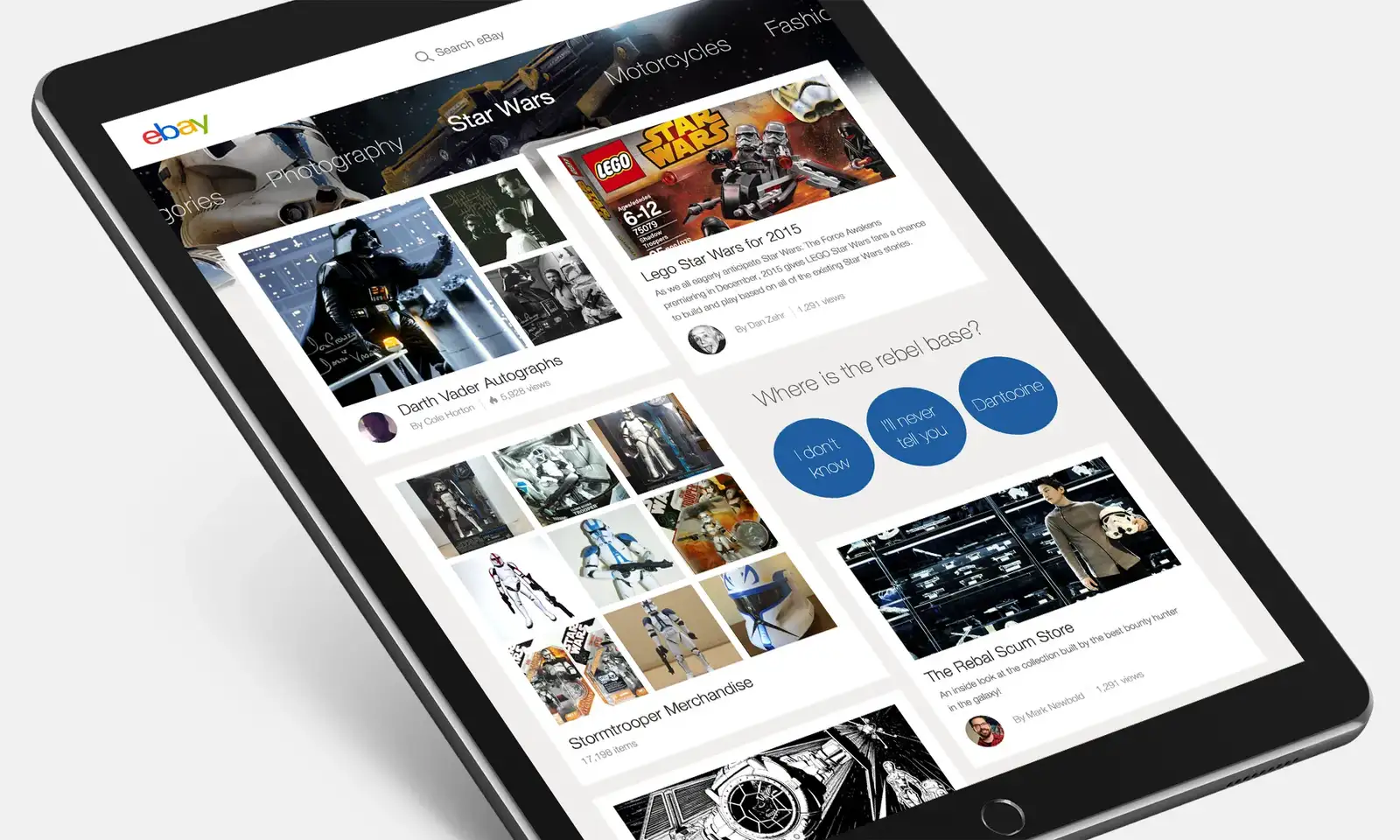 eBay personalisation interest community feed in the mobile app