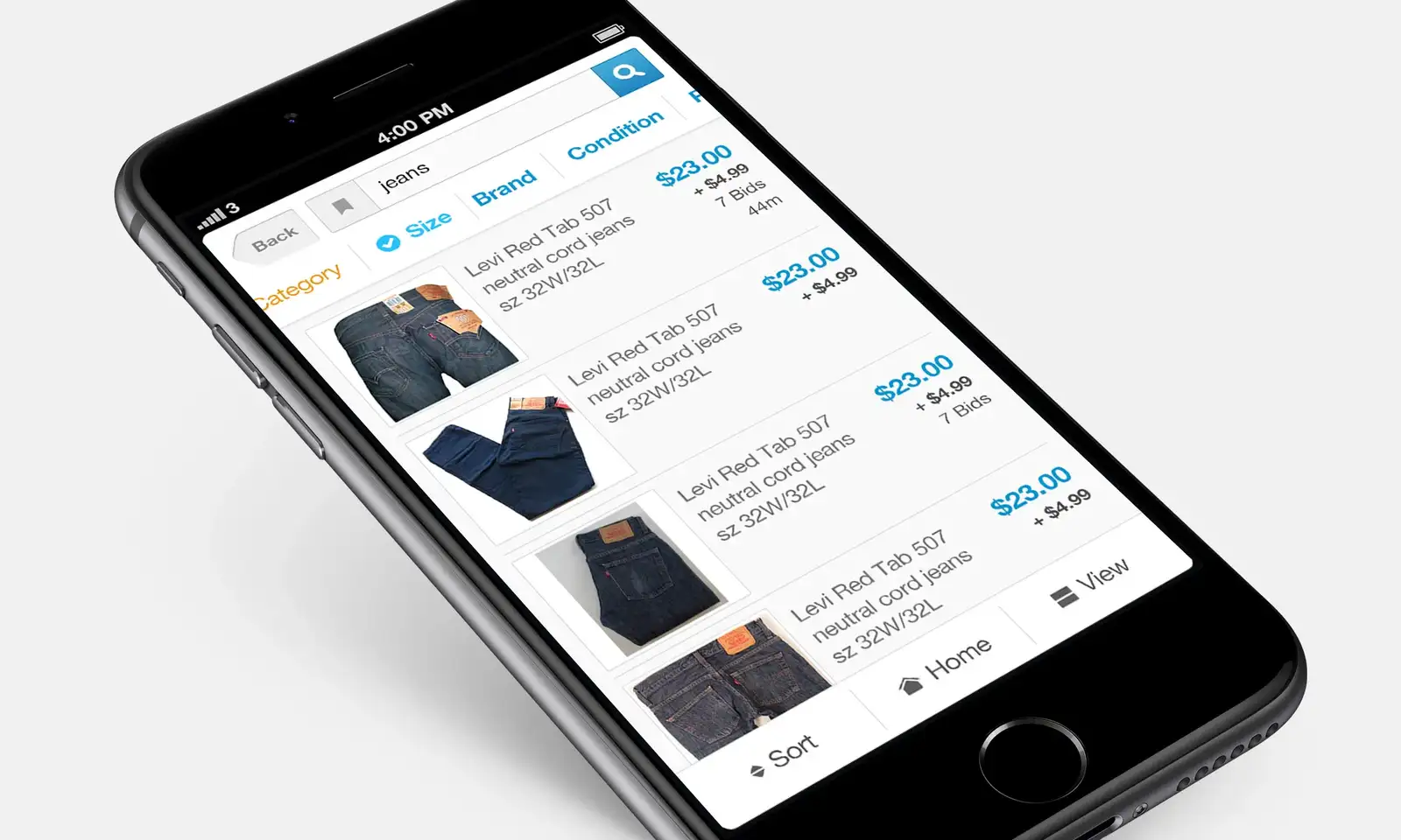eBay Search on Mobile